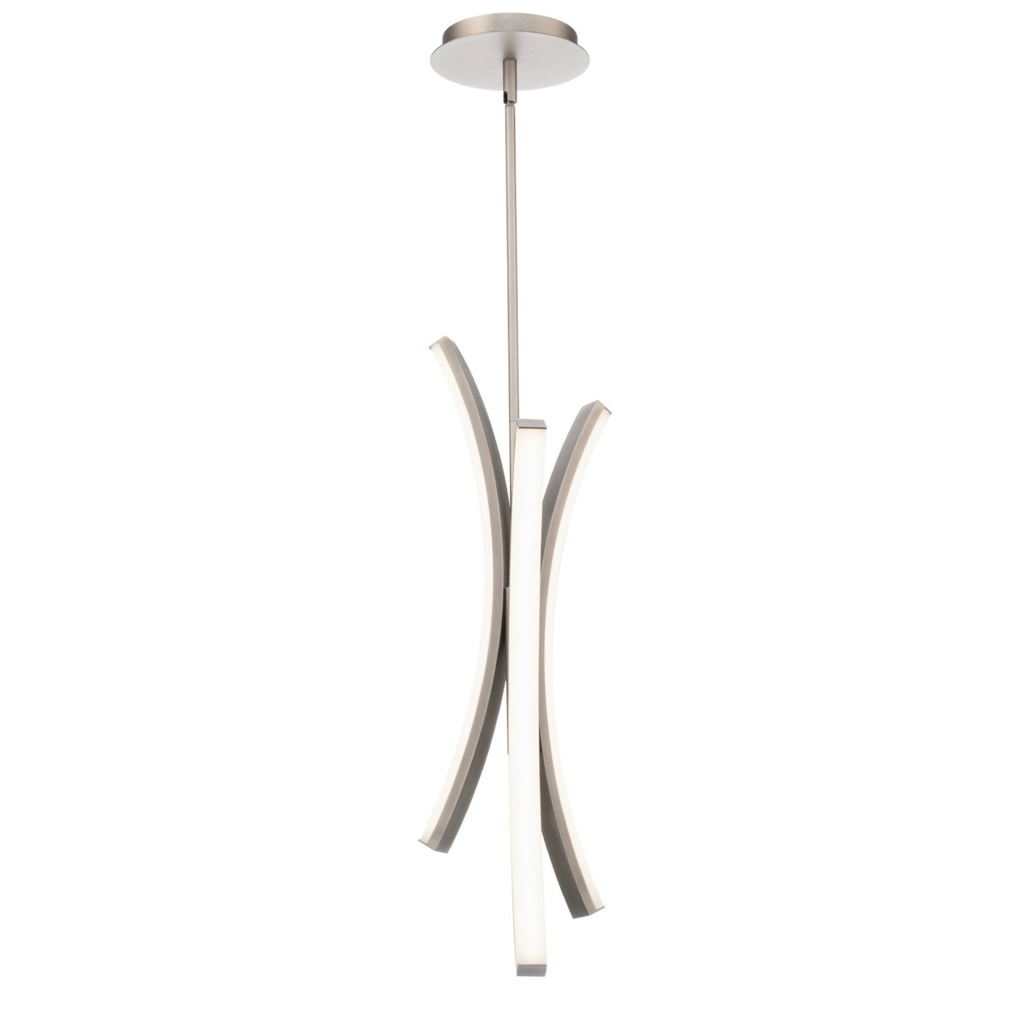 Tusk 25" LED Mini Pendant, 4CCT, Brushed Nickel Finish - Bees Lighting