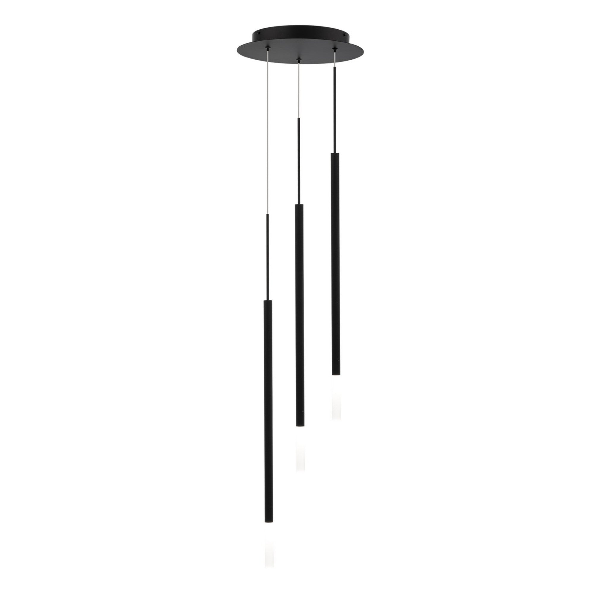 Viggo 24" 3-Light Round LED Chandelier, 4CCT, Black Finish - Bees Lighting