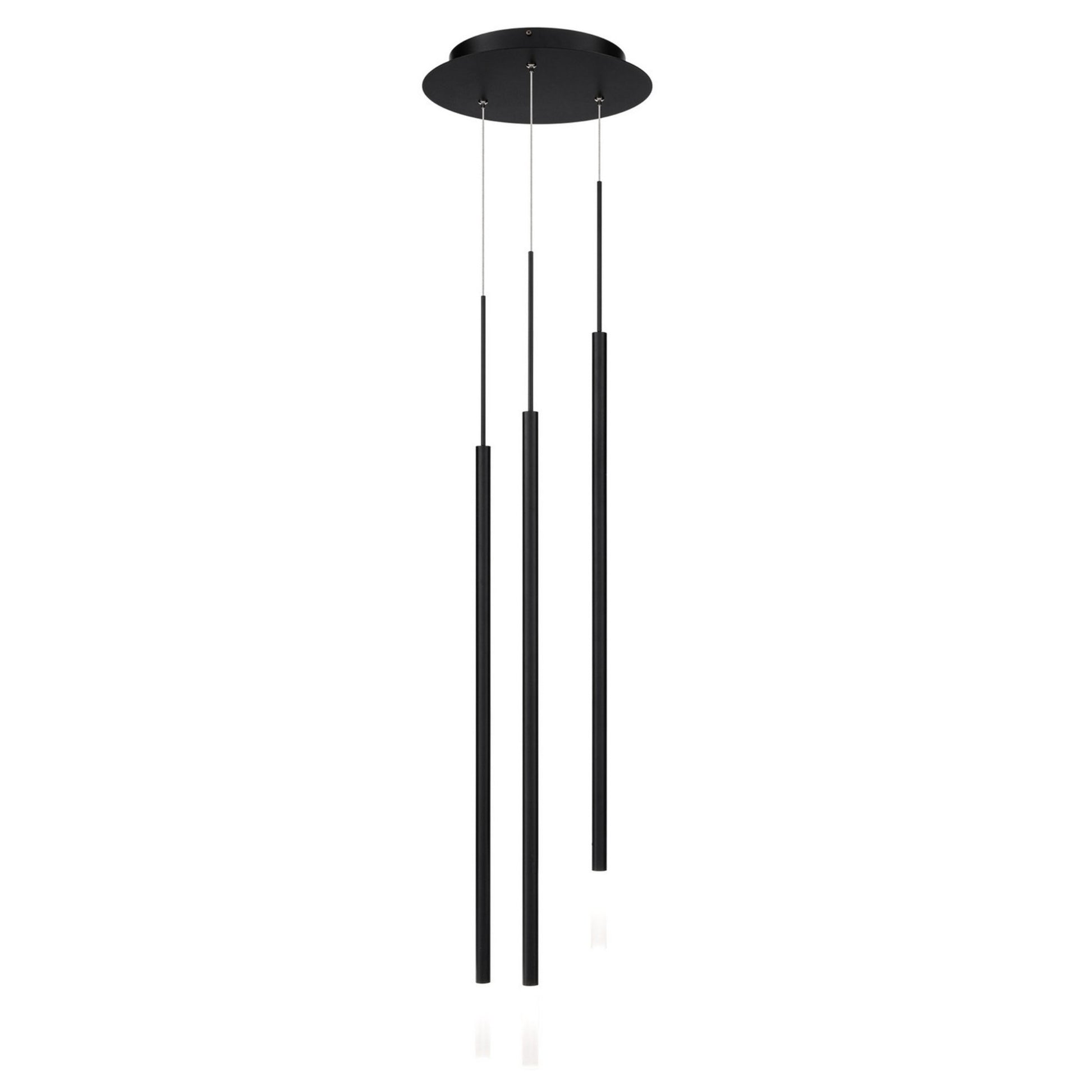 Viggo 32" 3-Light Round LED Chandelier, 4CCT, Black Finish - Bees Lighting