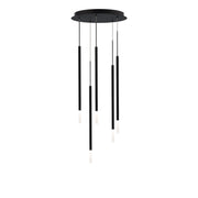 Viggo 24" 5-Light Round LED Chandelier, 4CCT, Black Finish - Bees Lighting
