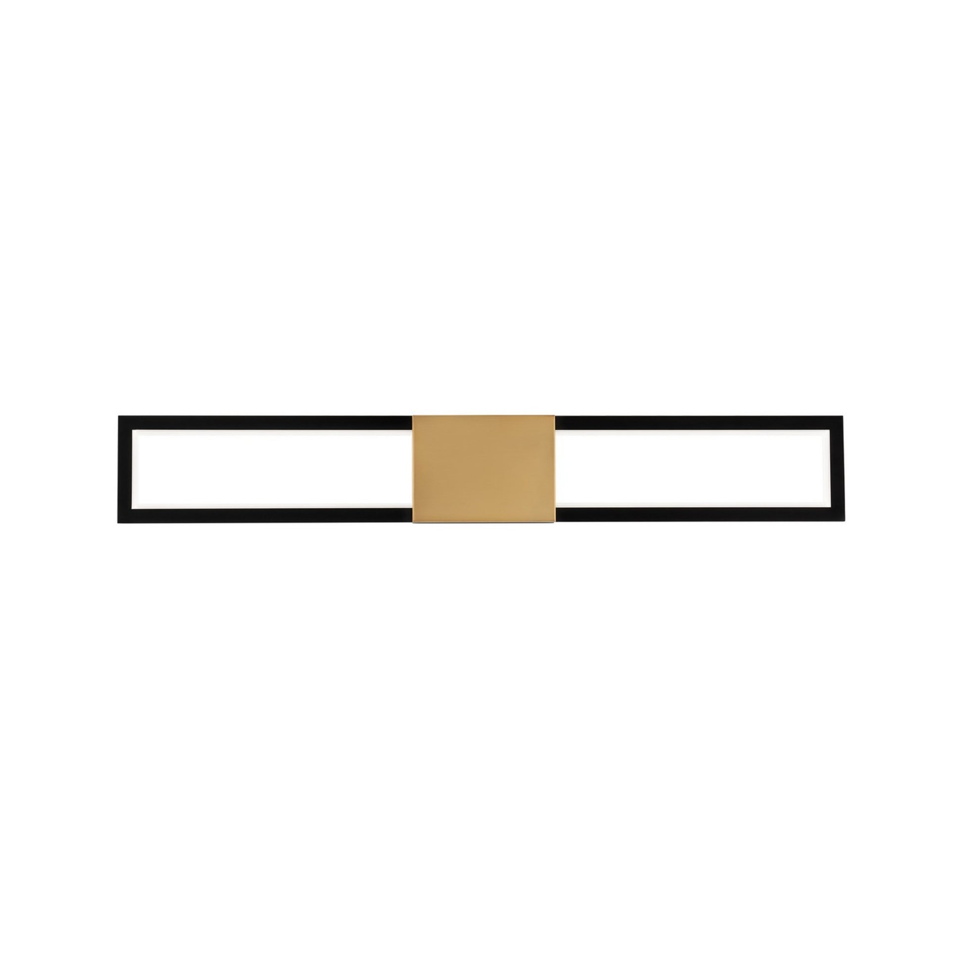 Peekaboo 32" LED Bath Vanity, 4CCT, Black/Aged Brass Finish - Bees Lighting