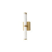 Aragon 17" LED Bath Vanity, White Alabaster & Gold Finish - Bees Lighting