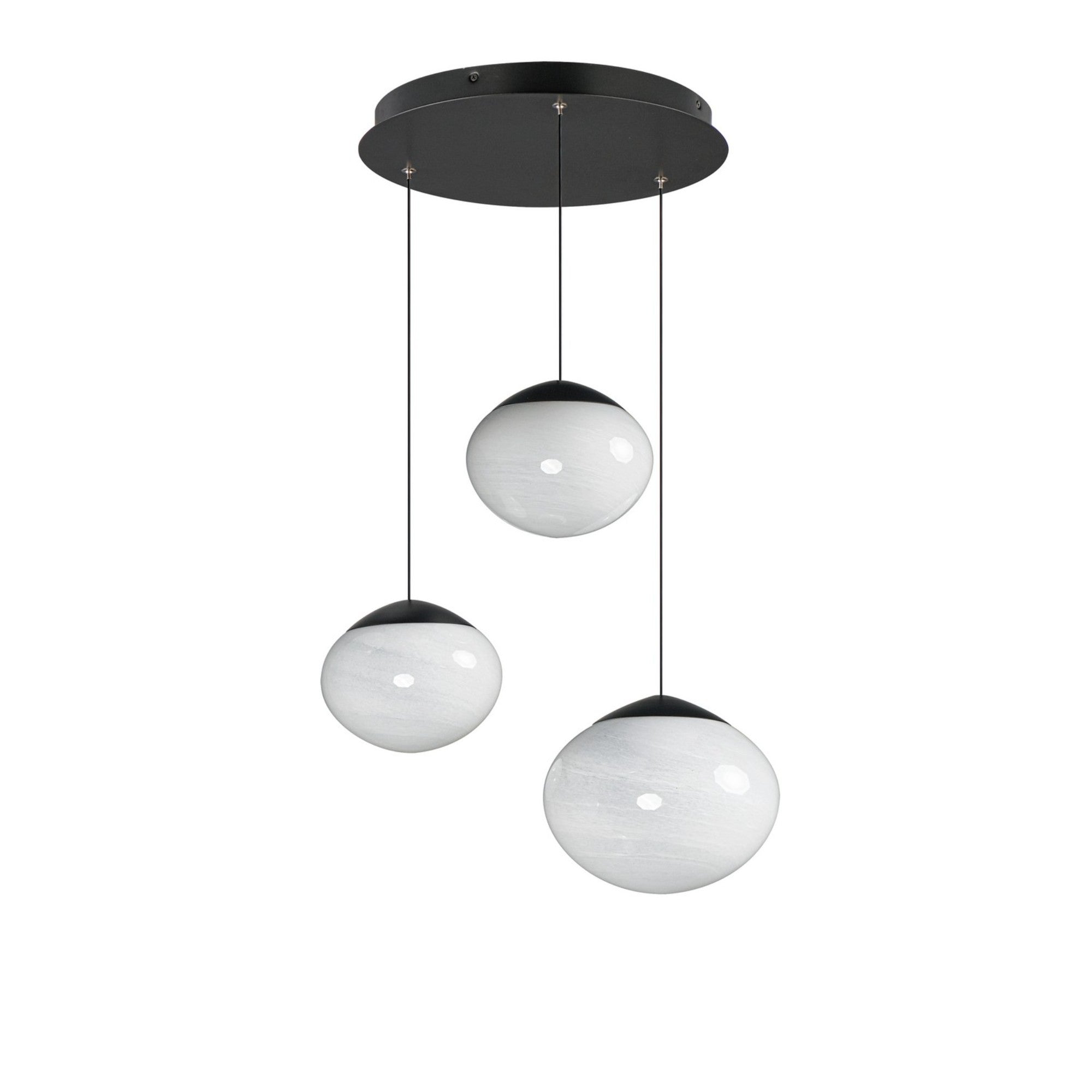 Nimbus 21" 3-Light LED Pendant, Black Finish - Bees Lighting