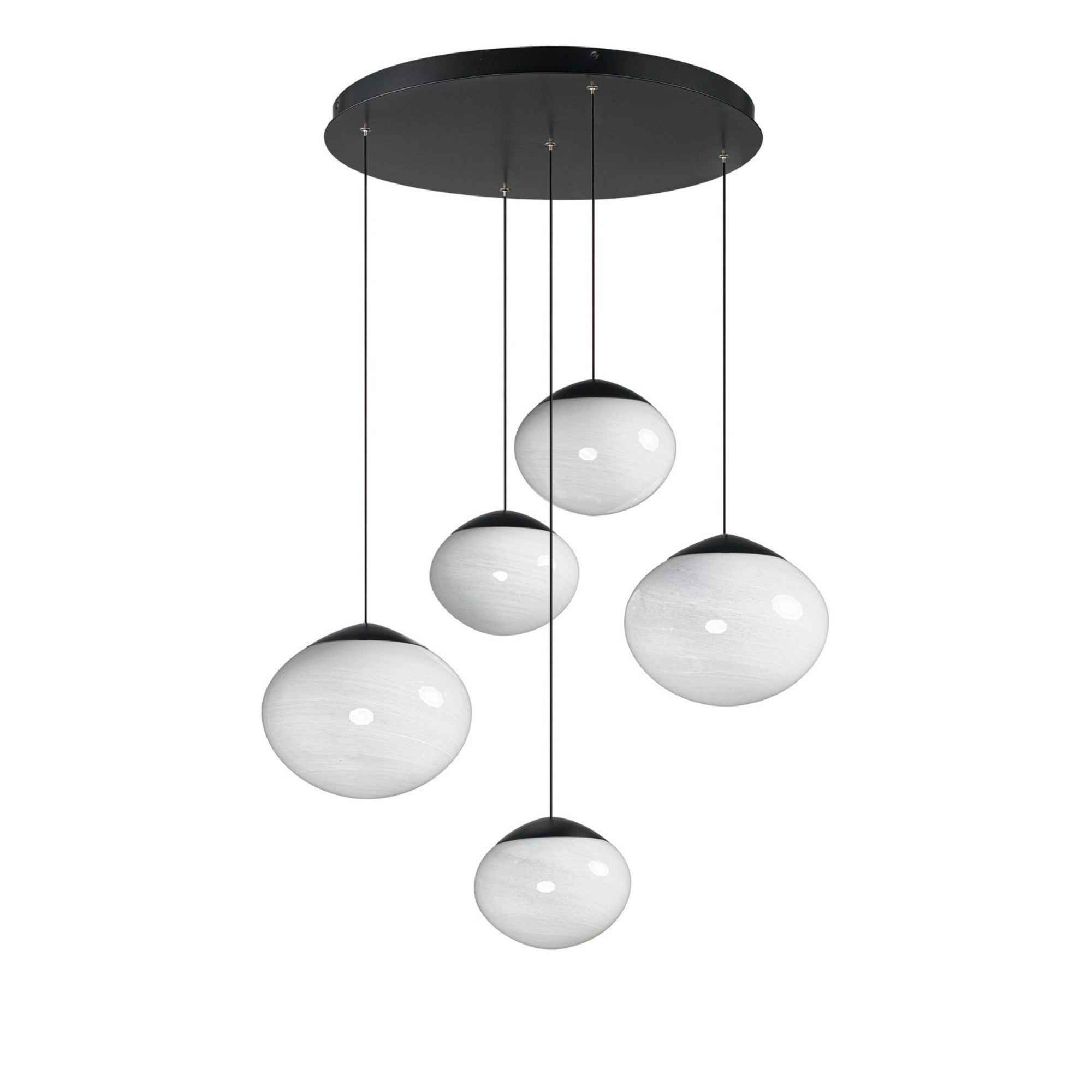 Nimbus 26" 5-Light LED Pendant, Black Finish - Bees Lighting