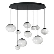 Nimbus 39" 10-Light LED Pendant, Black Finish - Bees Lighting