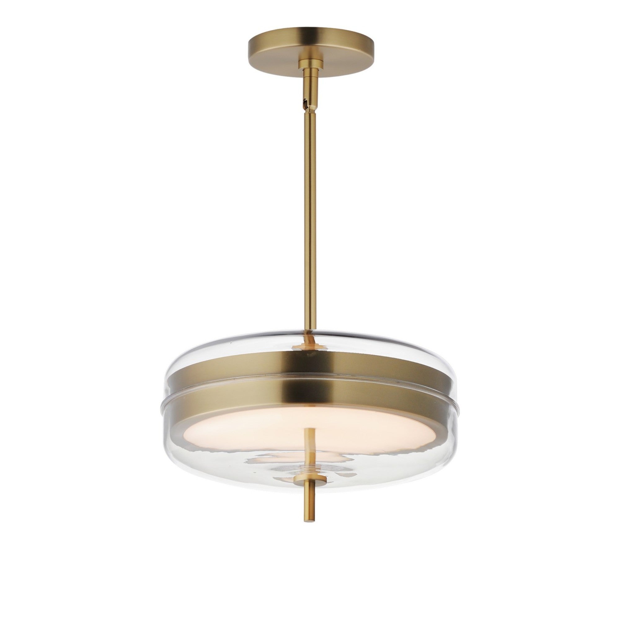 Voto 12" 2-Light LED Pendant, Natural Aged Brass Finish - Bees Lighting