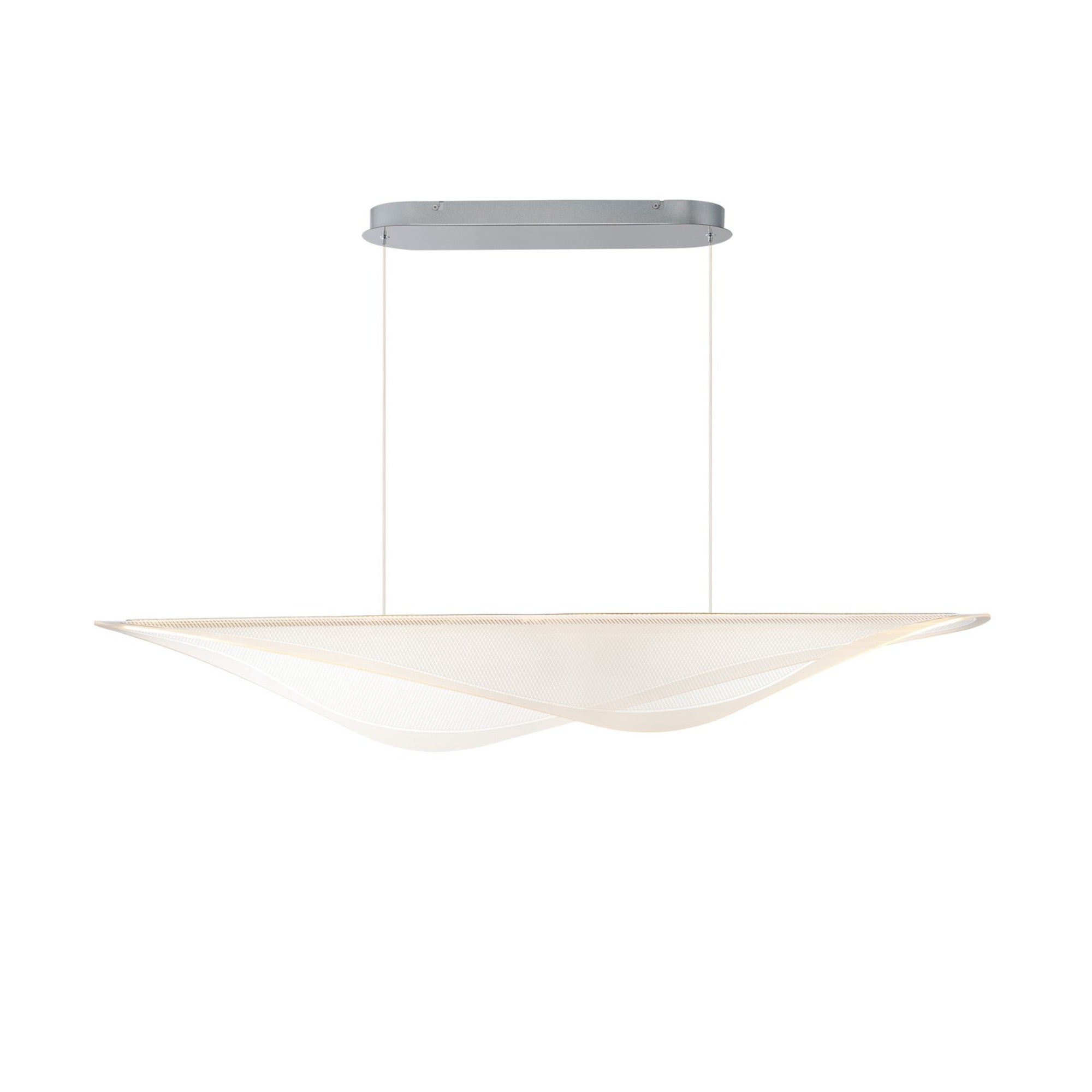 Manta 59" LED Linear Pendant, Polished Chrome Finish - Bees Lighting
