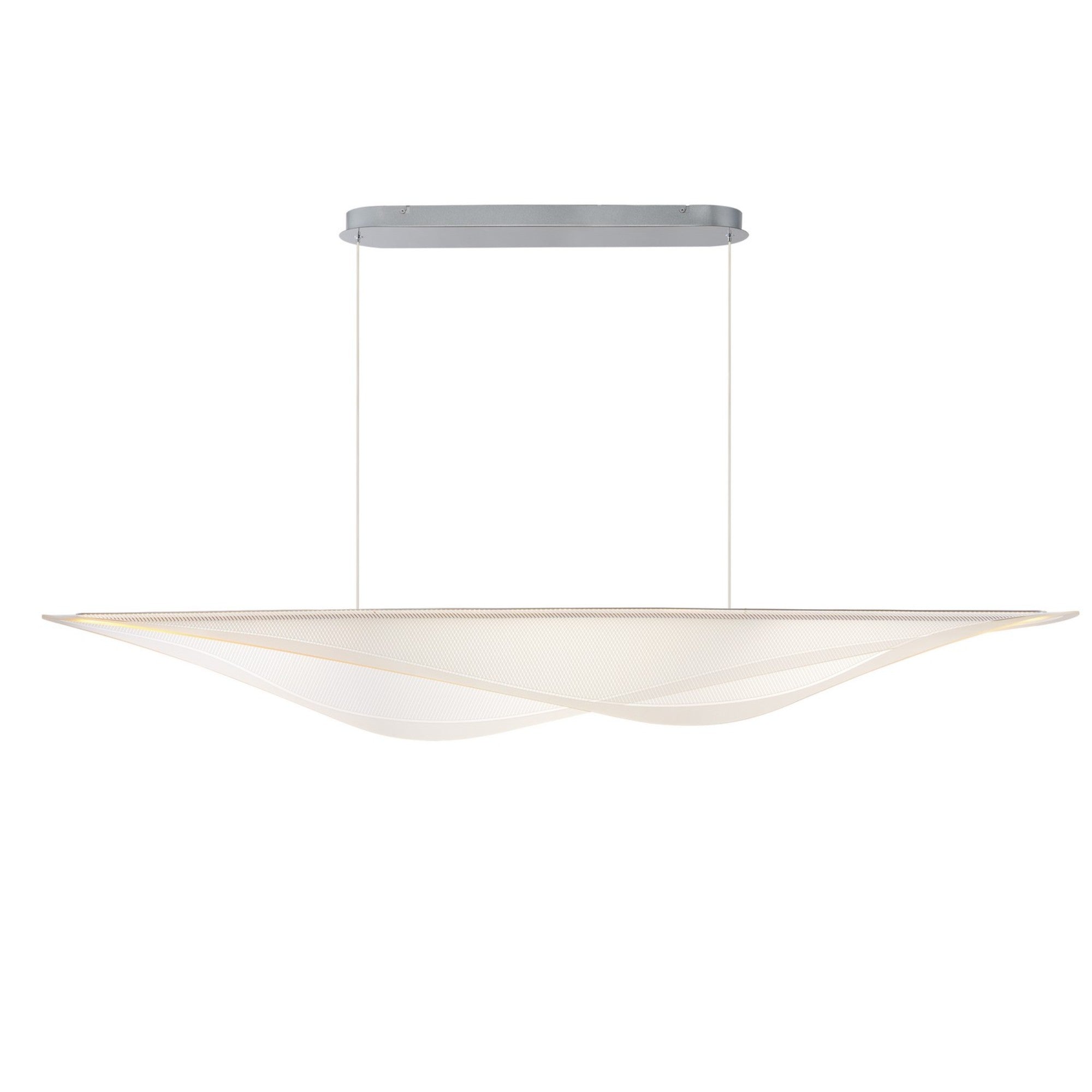 Manta 70" LED Linear Pendant, Polished Chrome Finish - Bees Lighting