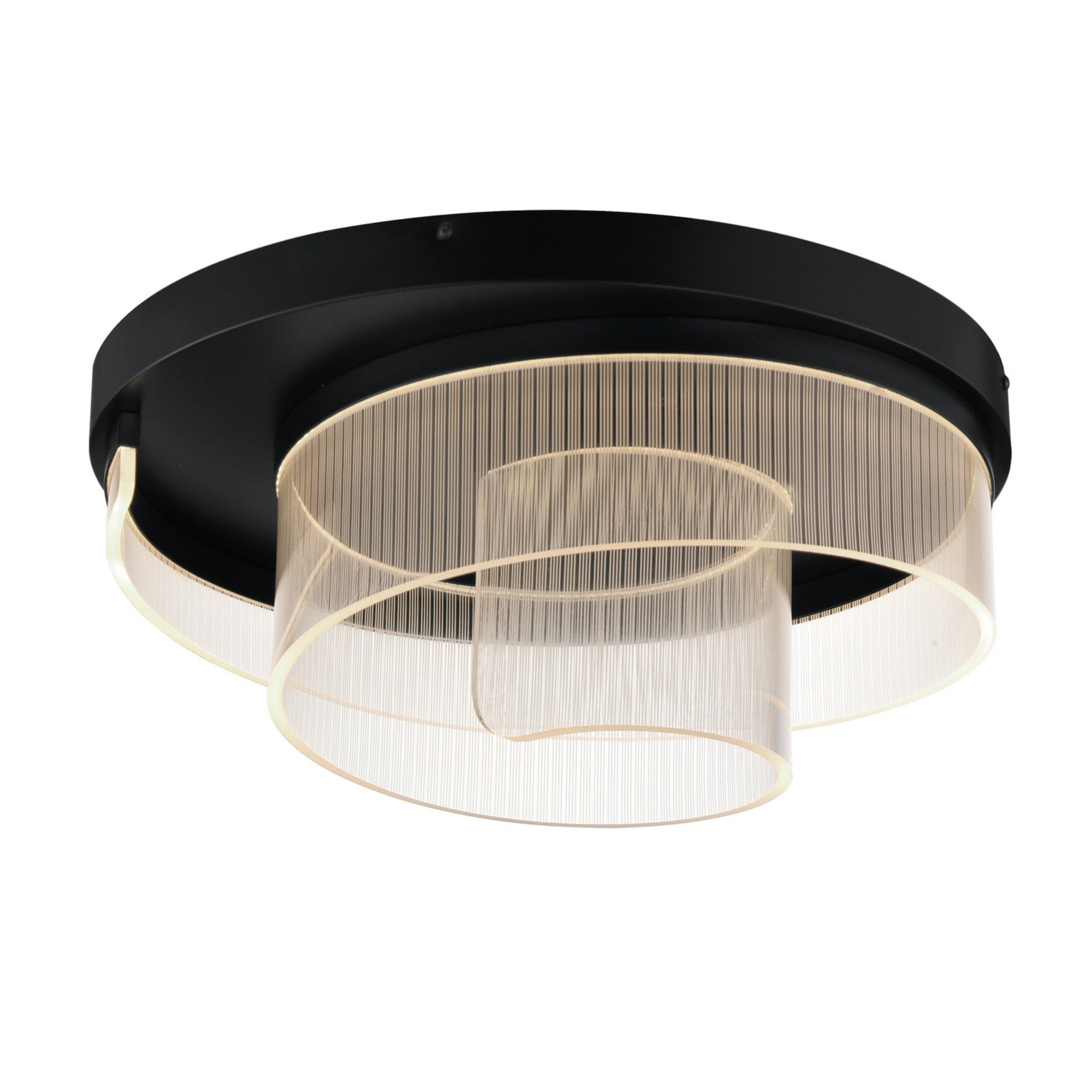 Sonata 20" LED Flush Mount, 1100 Lumens, Black Finish - Bees Lighting