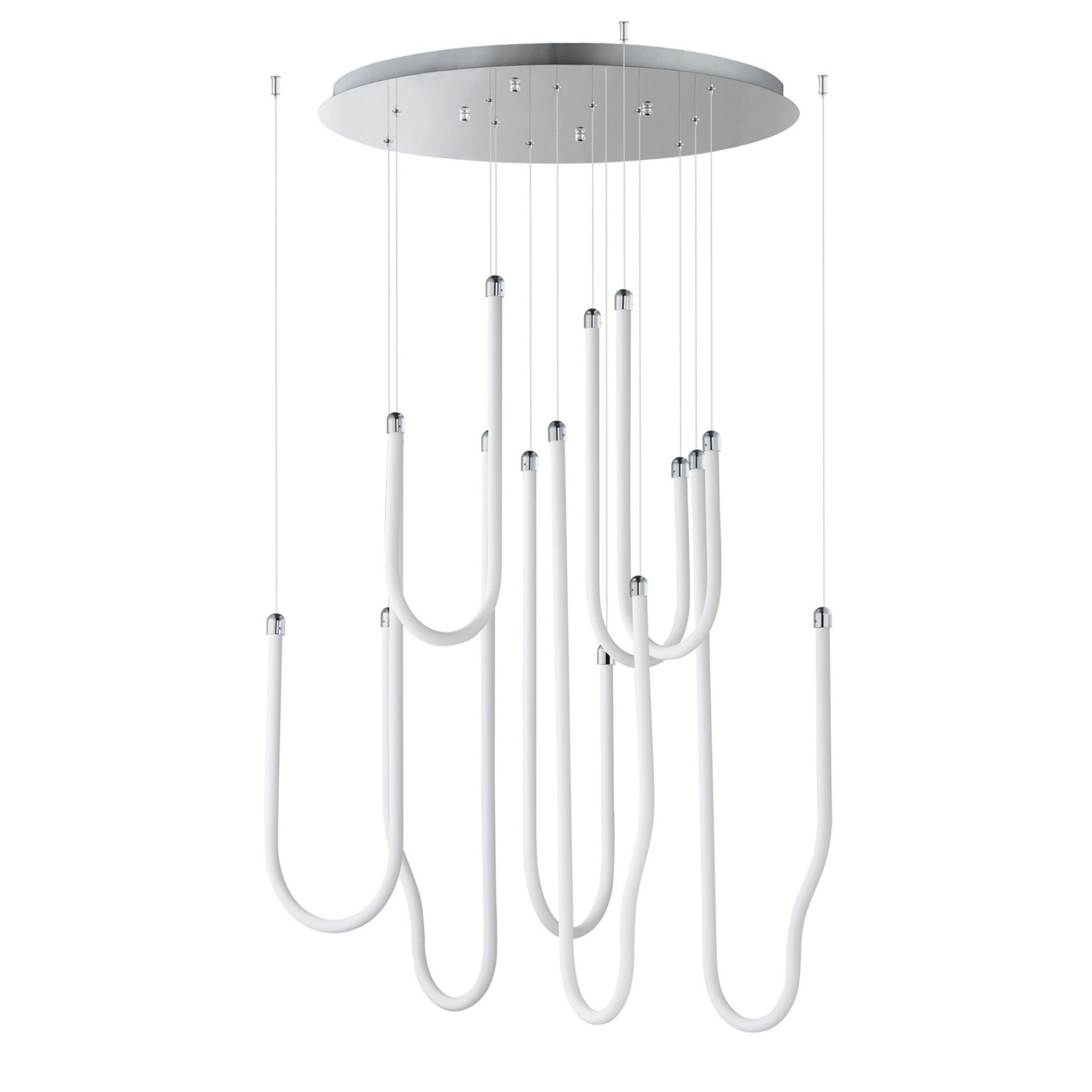 Soleil 36" 8-Light LED Pendant, Polished Chrome Finish - Bees Lighting