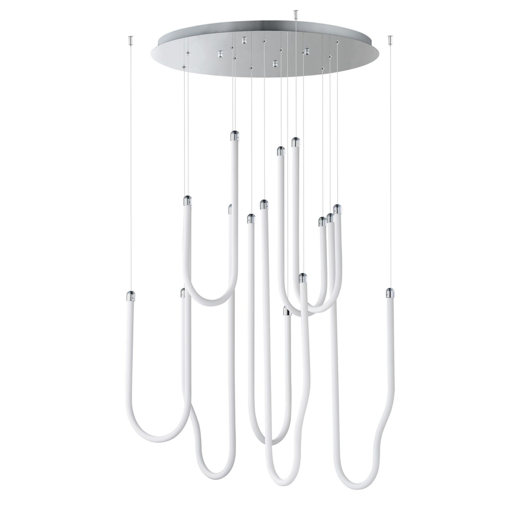 Soleil 36" 8-Light LED Pendant, Polished Chrome Finish - Bees Lighting