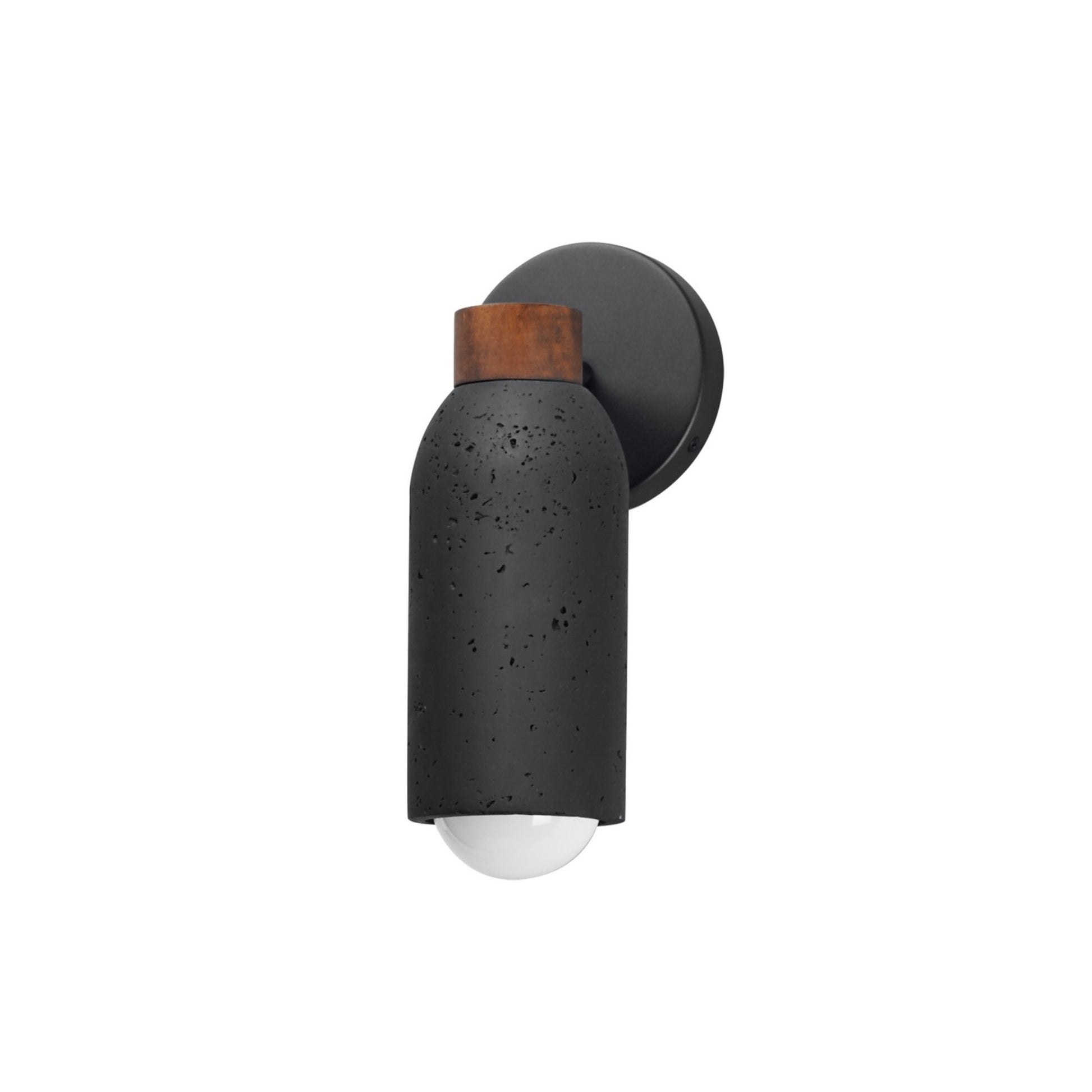 Pompeii 12" Wall Sconce, Lava & Black Finish - Bees Lighting
