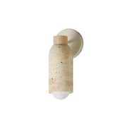 Pompeii 12" Wall Sconce, Travertine & Oyster Finish - Bees Lighting