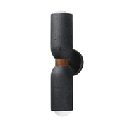 Pompeii 20" 2-Light Wall Sconce, Lava & Black Finish - Bees Lighting