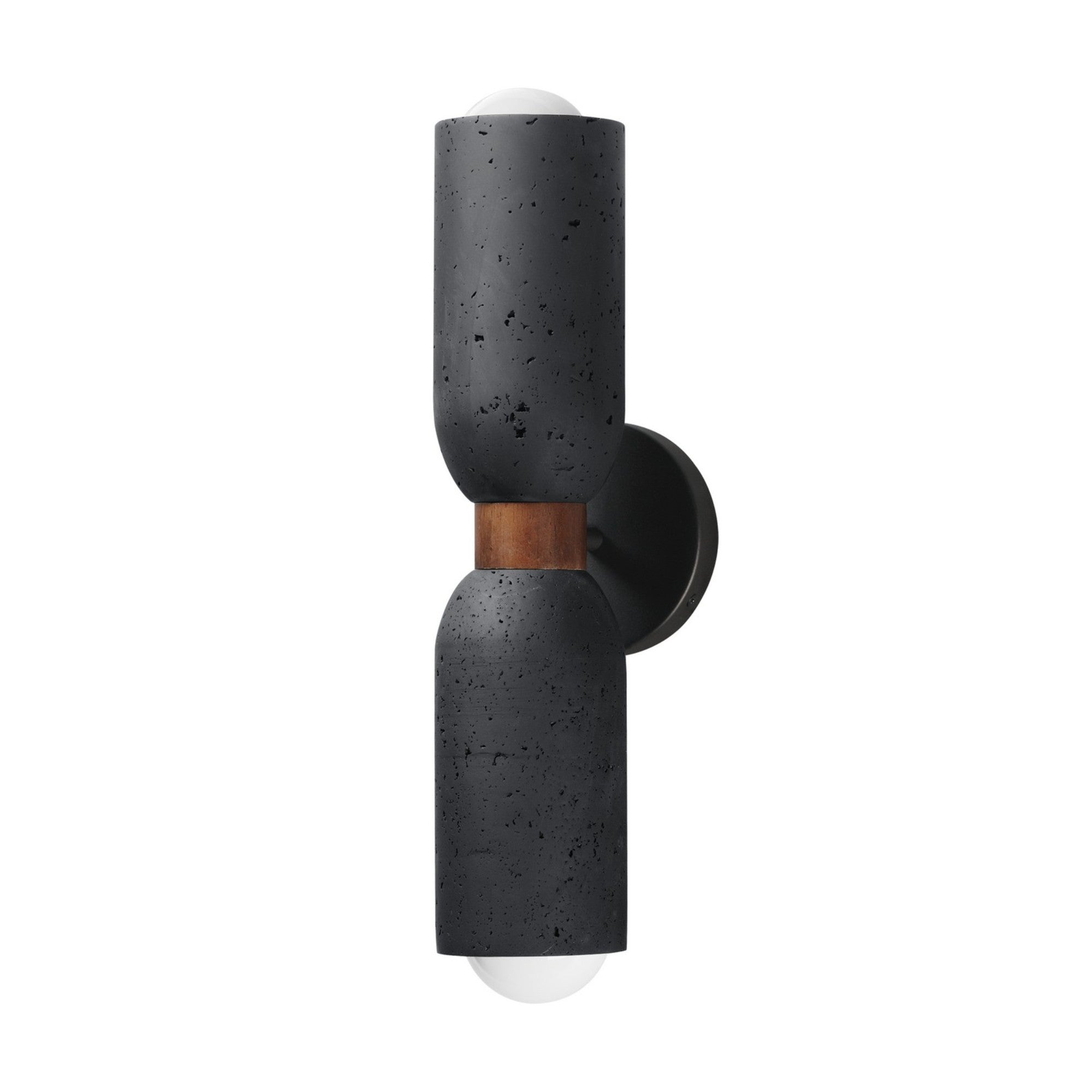 Pompeii 20" 2-Light Wall Sconce, Lava & Black Finish - Bees Lighting