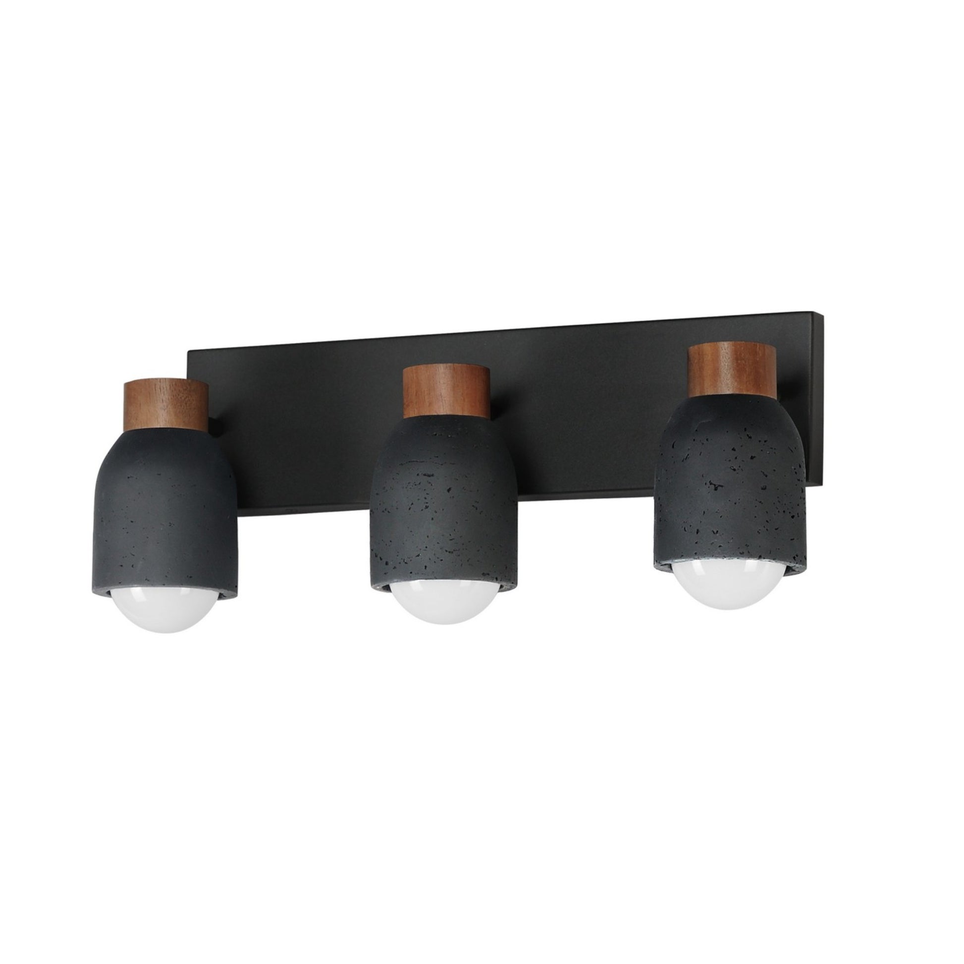 Pompeii 21" 3-Light Bath Vanity, Lava & Black Finish - Bees Lighting