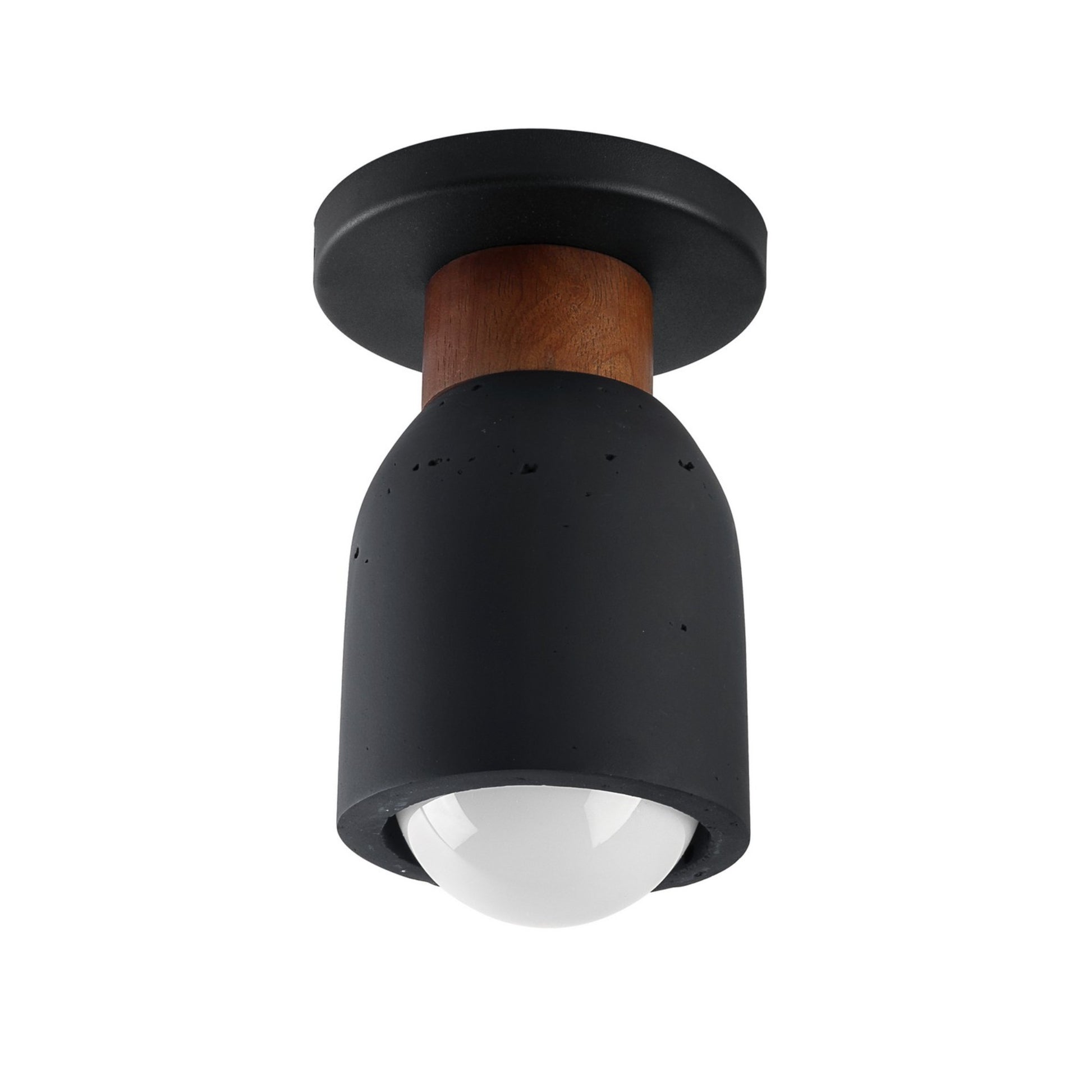 Pompeii 8" Flush Mount, Lava / Black Finish - Bees Lighting