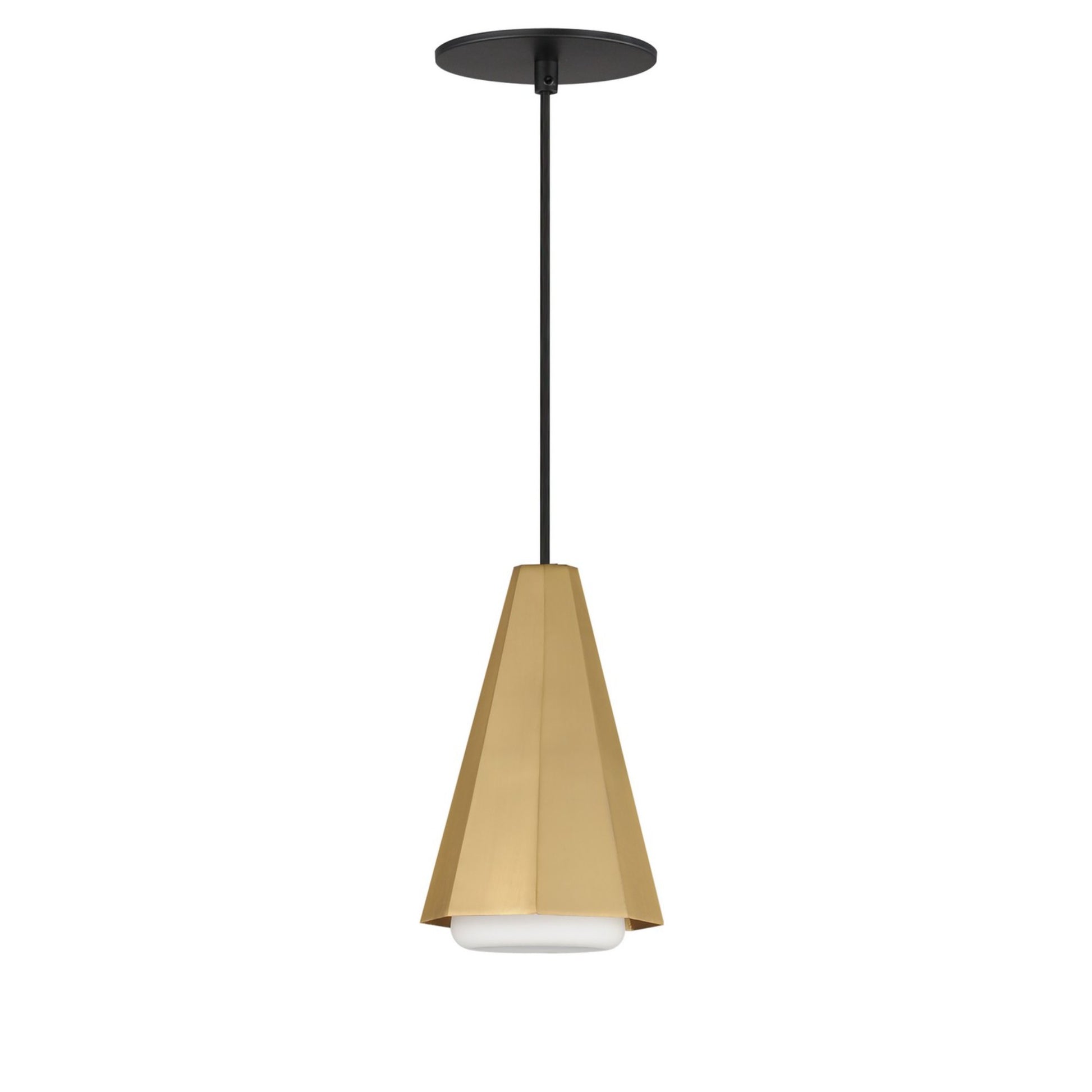 Rizzo 9" Pendant, Black & Antique Brass Finish - Bees Lighting