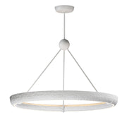 Geist 48" LED Pendant, Textured White Finish - Bees Lighting