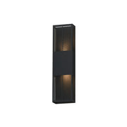 Grate 24" 2-Light LED Outdoor Wall Sconce, Black Finish - Bees Lighting