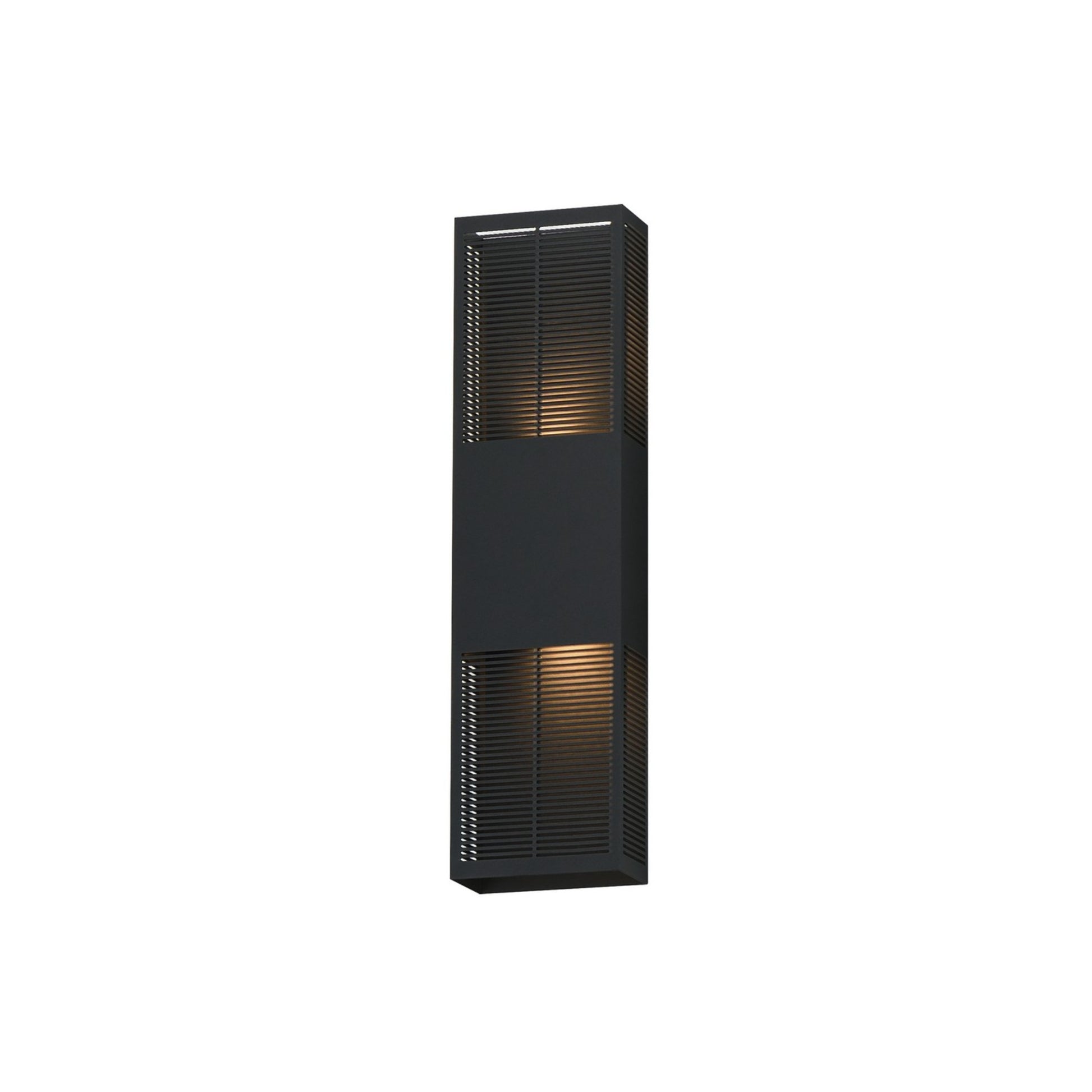 Grate 24" 2-Light LED Outdoor Wall Sconce, Black Finish - Bees Lighting