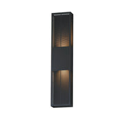 Grate 30" 2-Light LED Outdoor Wall Sconce, Black Finish - Bees Lighting
