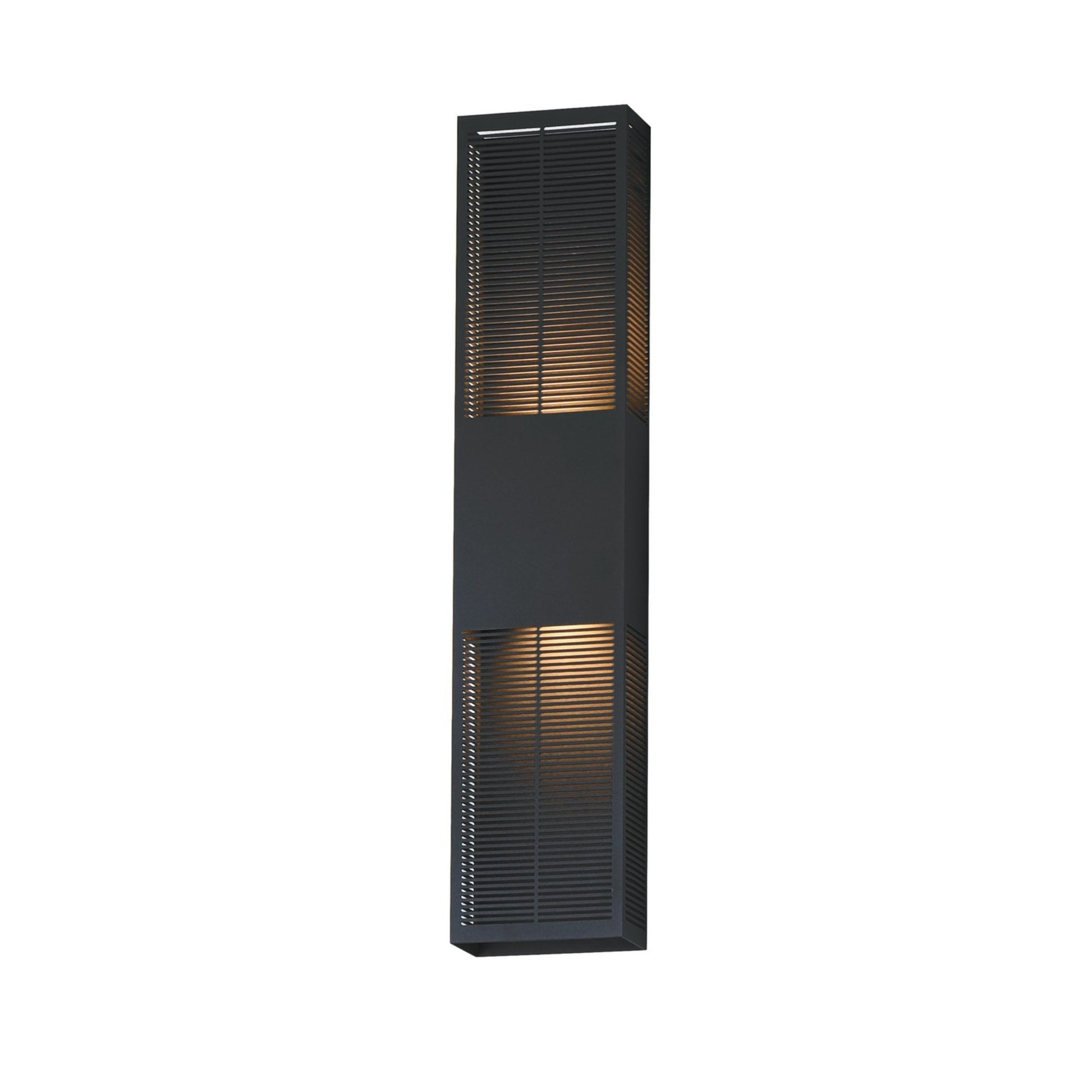 Grate 30" 2-Light LED Outdoor Wall Sconce, Black Finish - Bees Lighting