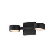 Embrace 14" 2-Light LED Wall Sconce, Black Finish - Bees Lighting