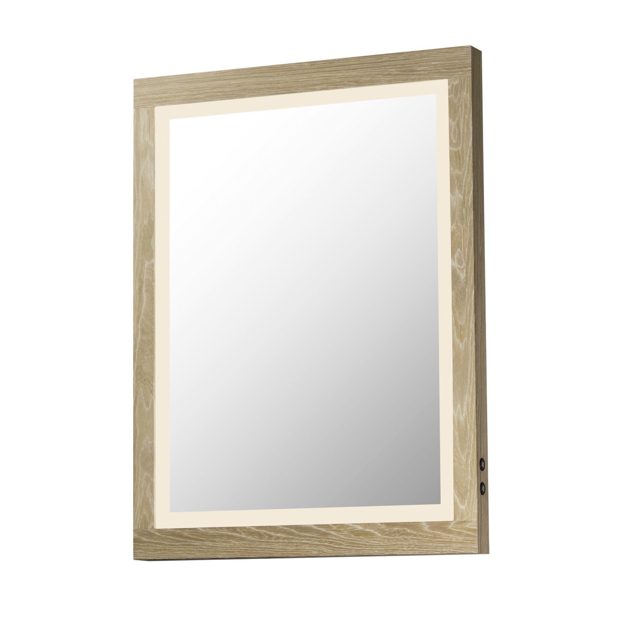 Sawyer 24" x 32" Oak Framed LED Mirror - Bees Lighting