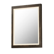 Sawyer 24" x 32" Walnut Framed LED Mirror - Bees Lighting