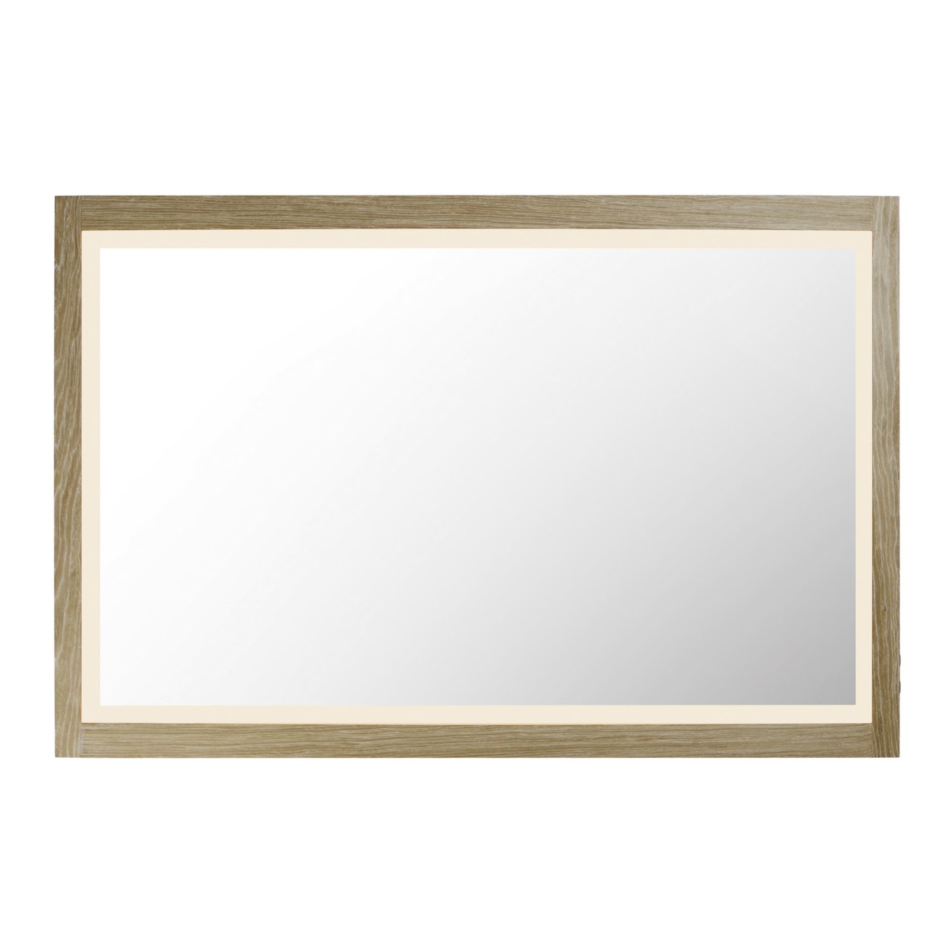 Sawyer 48" x 32" Oak Framed LED Mirror - Bees Lighting