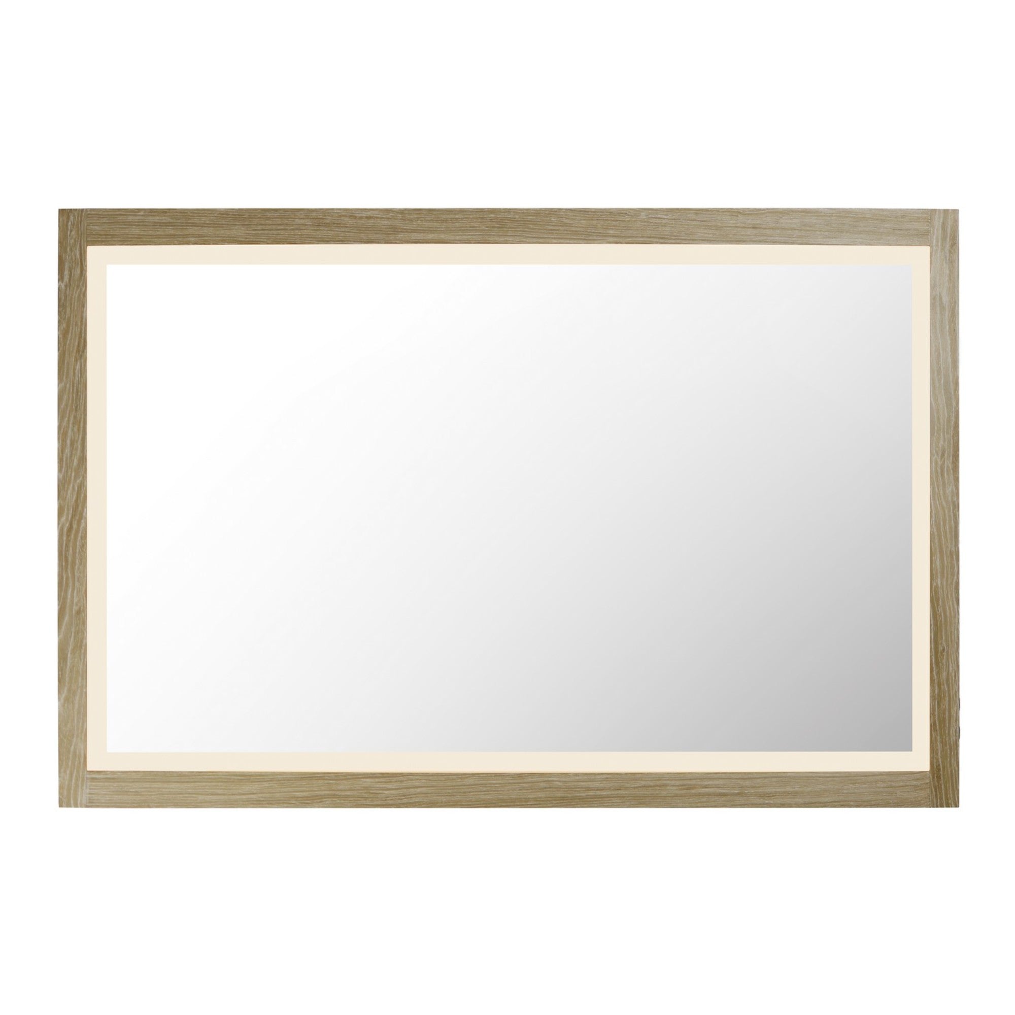 Sawyer 48" x 32" Oak Framed LED Mirror - Bees Lighting