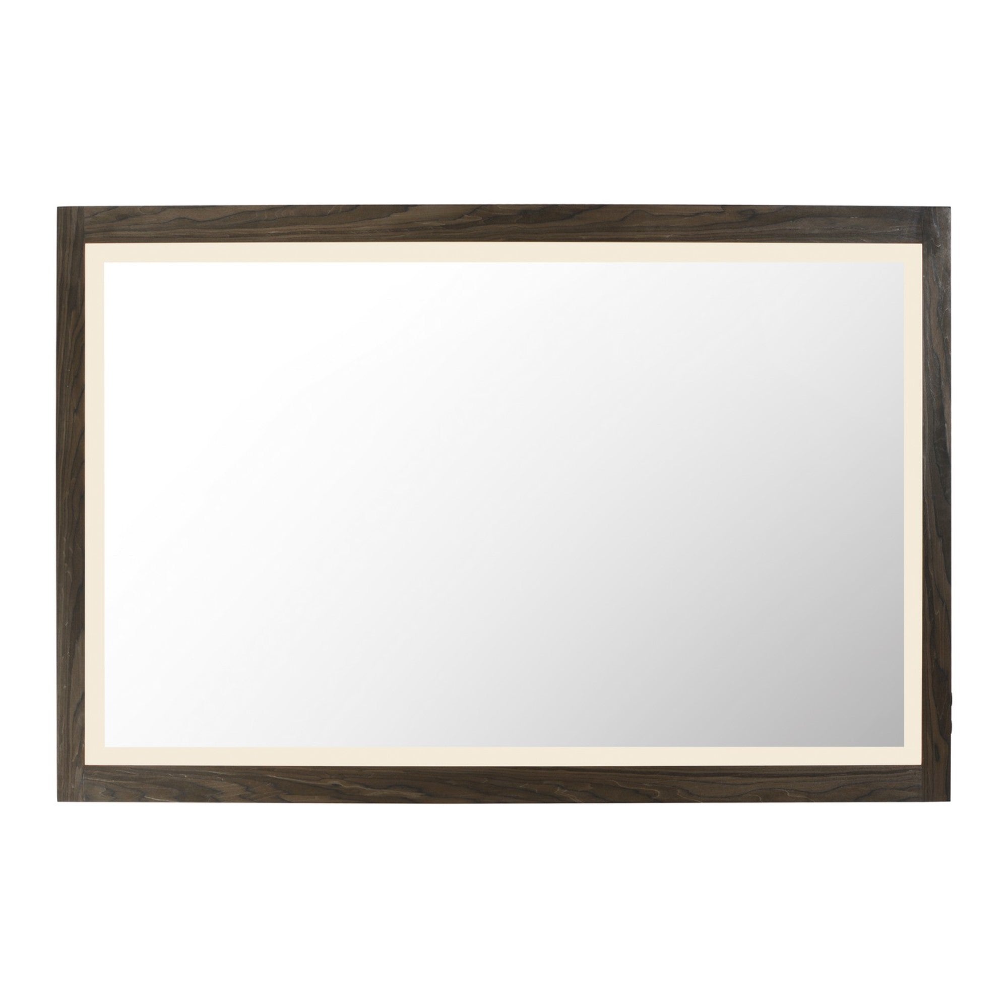 Sawyer 48" x 32" Walnut Framed LED Mirror - Bees Lighting