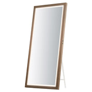Sawyer 68" x 32" Oak Framed LED Mirror with Kick Stand - Bees Lighting