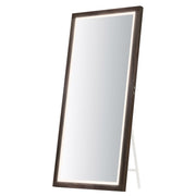 Sawyer 68" x 32" Walnut Framed LED Mirror with Kick Stand - Bees Lighting
