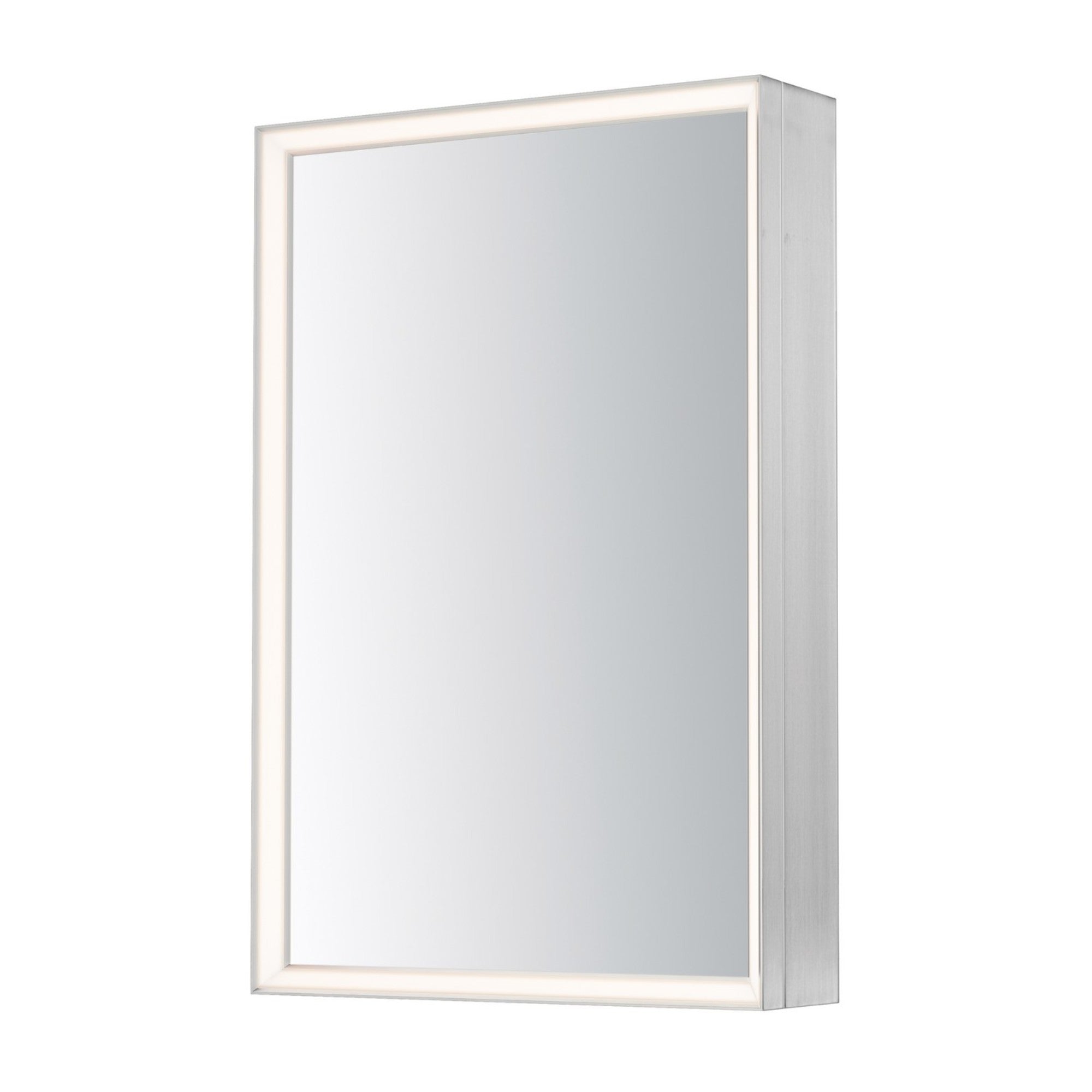 Bevel 24" x 36" Medicine Cabinet LED Mirror, Satin Nickel Finish - Bees Lighting