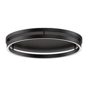 Groove 5CCT 24" LED Flush Mount, Black Finish - Bees Lighting