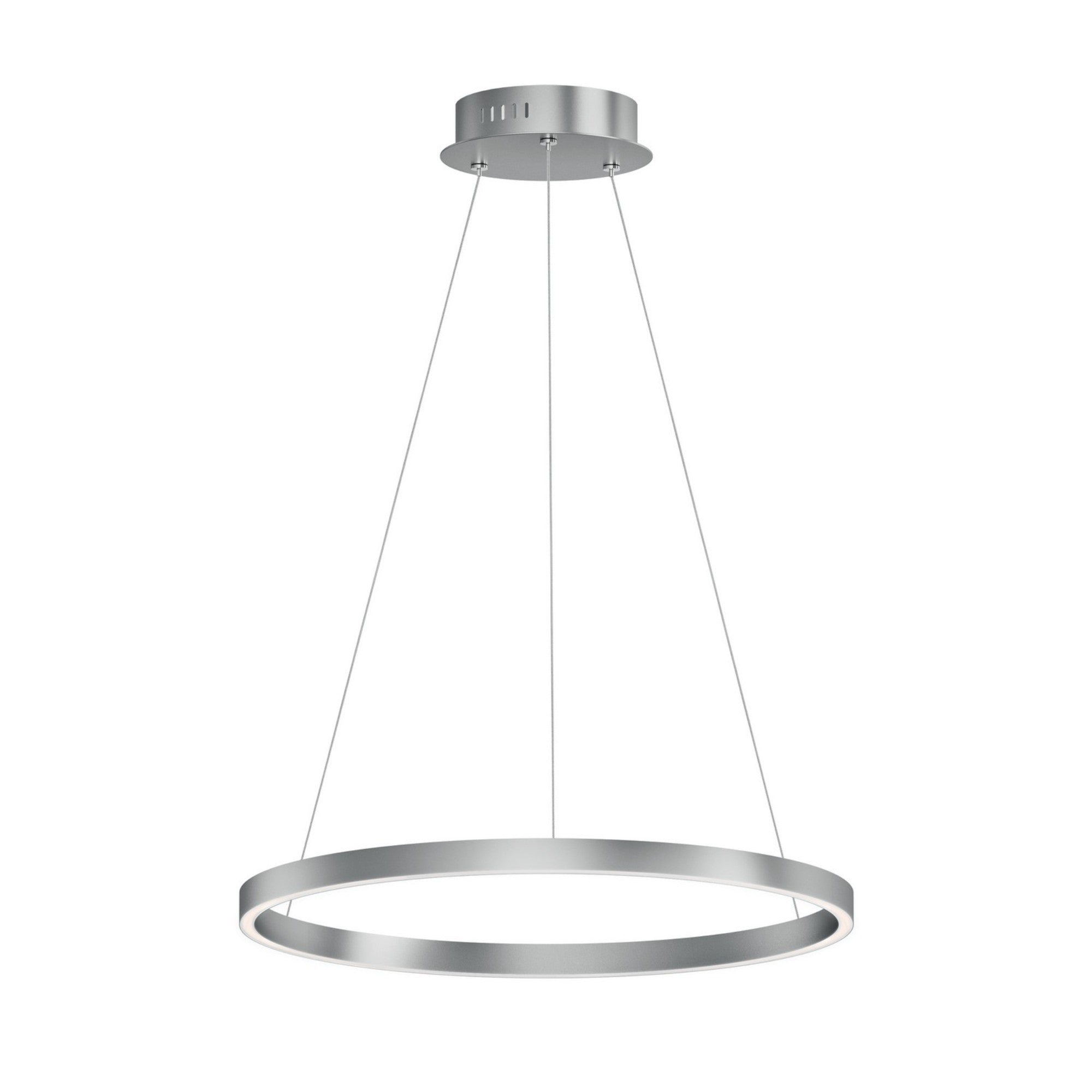 Groove 5CCT 24" LED Pendant, Brushed Aluminum Finish - Bees Lighting