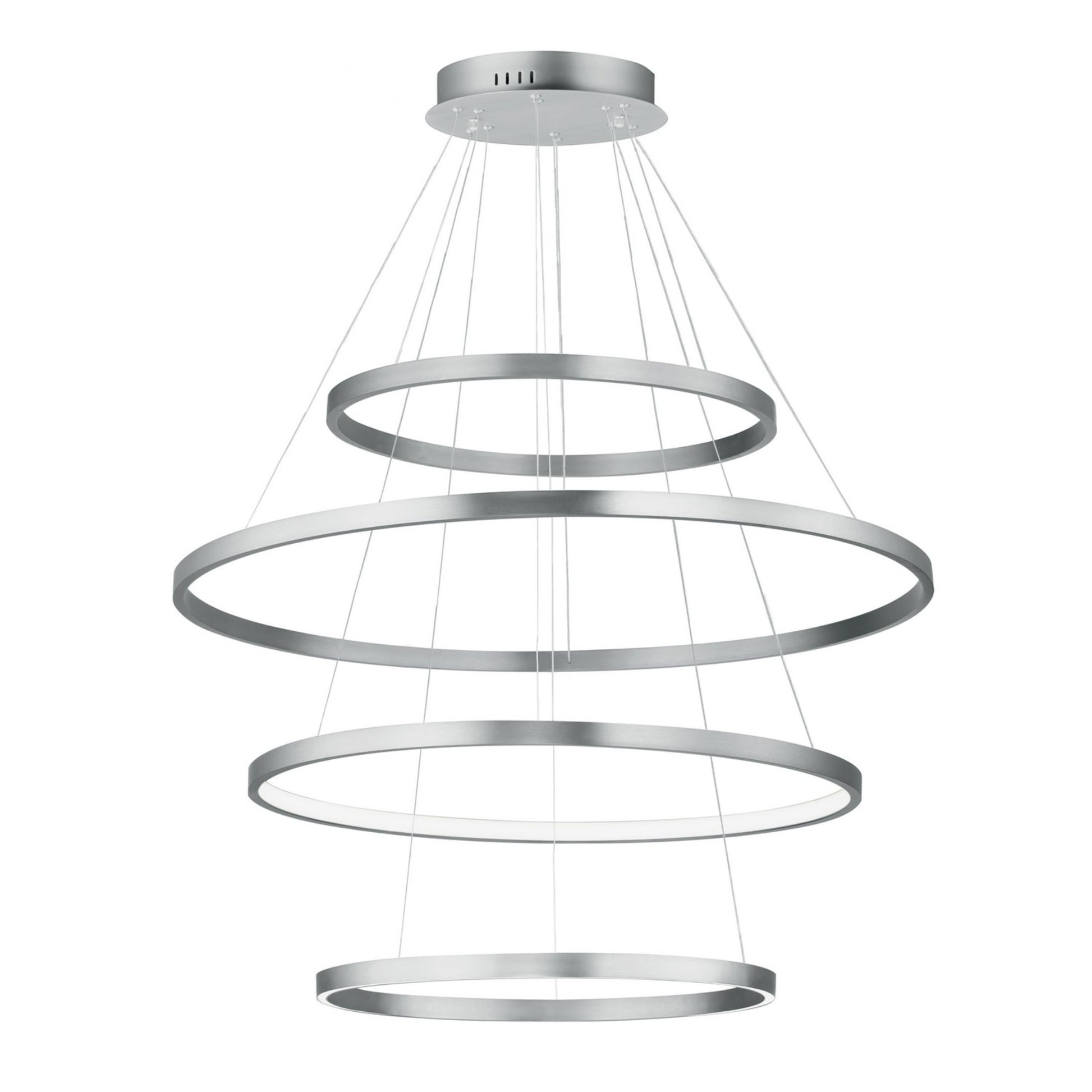 Groove 5CCT 40" 4-Tier LED Pendant, Brushed Aluminum Finish - Bees Lighting