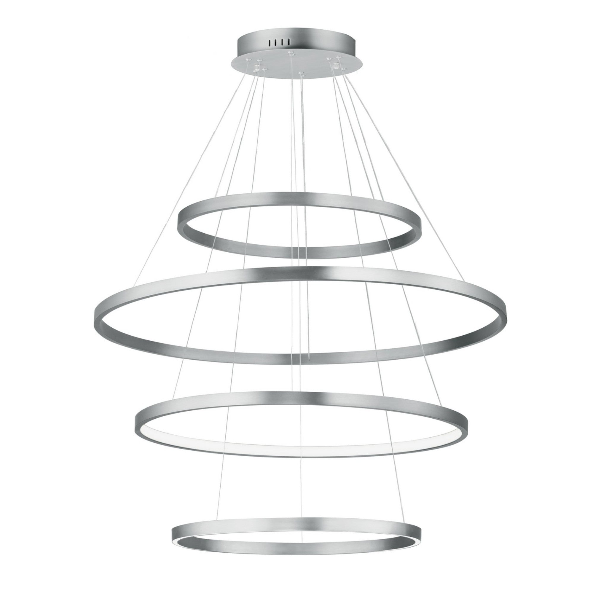 Groove 5CCT 40" 4-Tier LED Pendant, Brushed Aluminum Finish - Bees Lighting