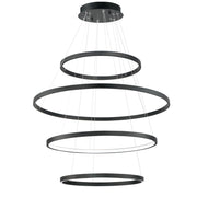 Groove 5CCT 40" 4-Tier LED Pendant, Black Finish - Bees Lighting