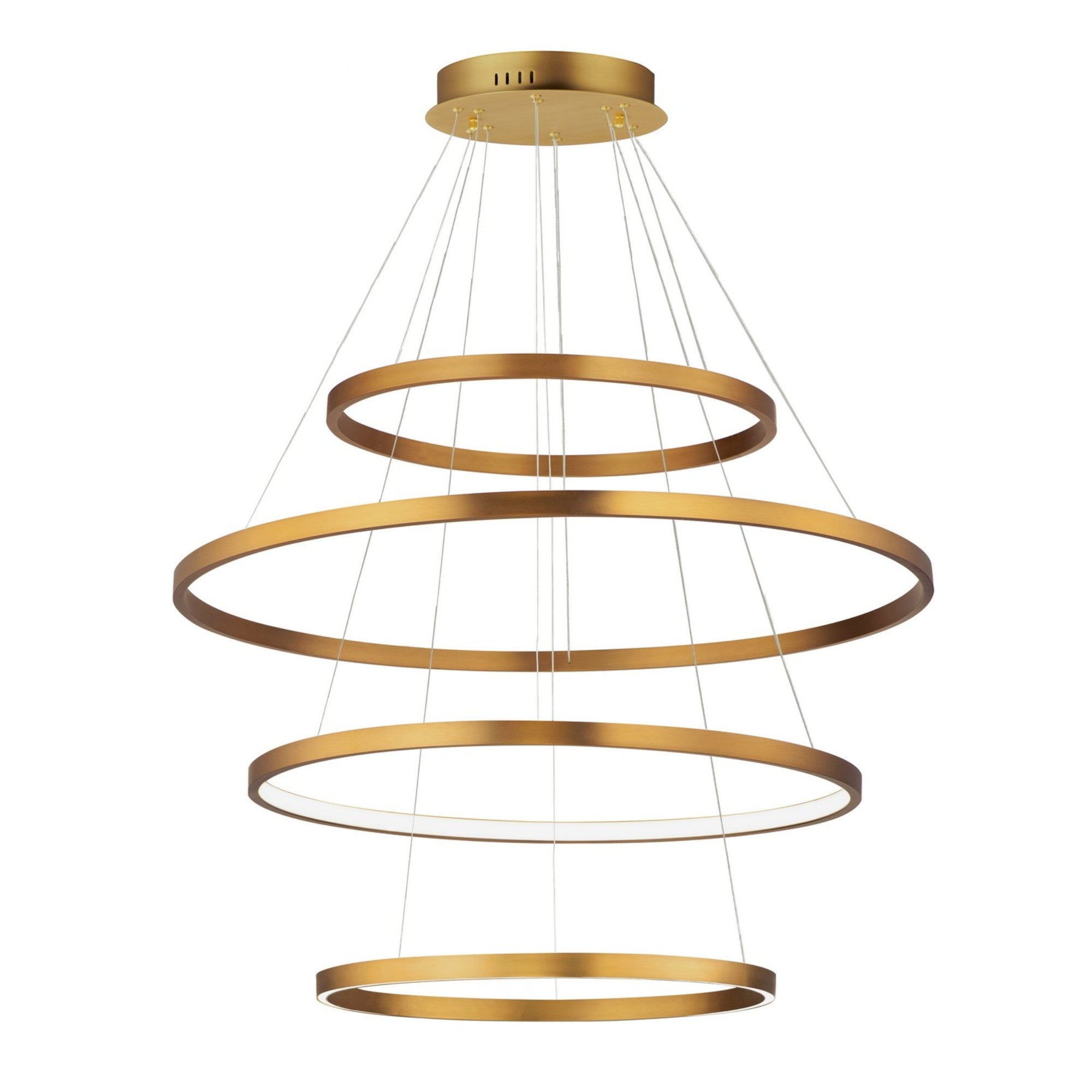 Groove 5CCT 40" 4-Tier LED Pendant, Gold Finish - Bees Lighting