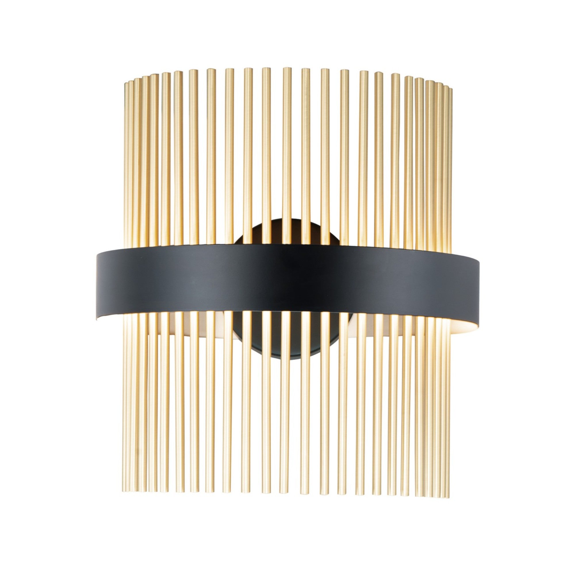 Chimes 5CCT 15" LED Wall Sconce, Black & Satin Brass Finish - Bees Lighting