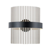 Chimes WiZ 15" LED Wall Sconce, Black & Satin Nickel Finish - Bees Lighting