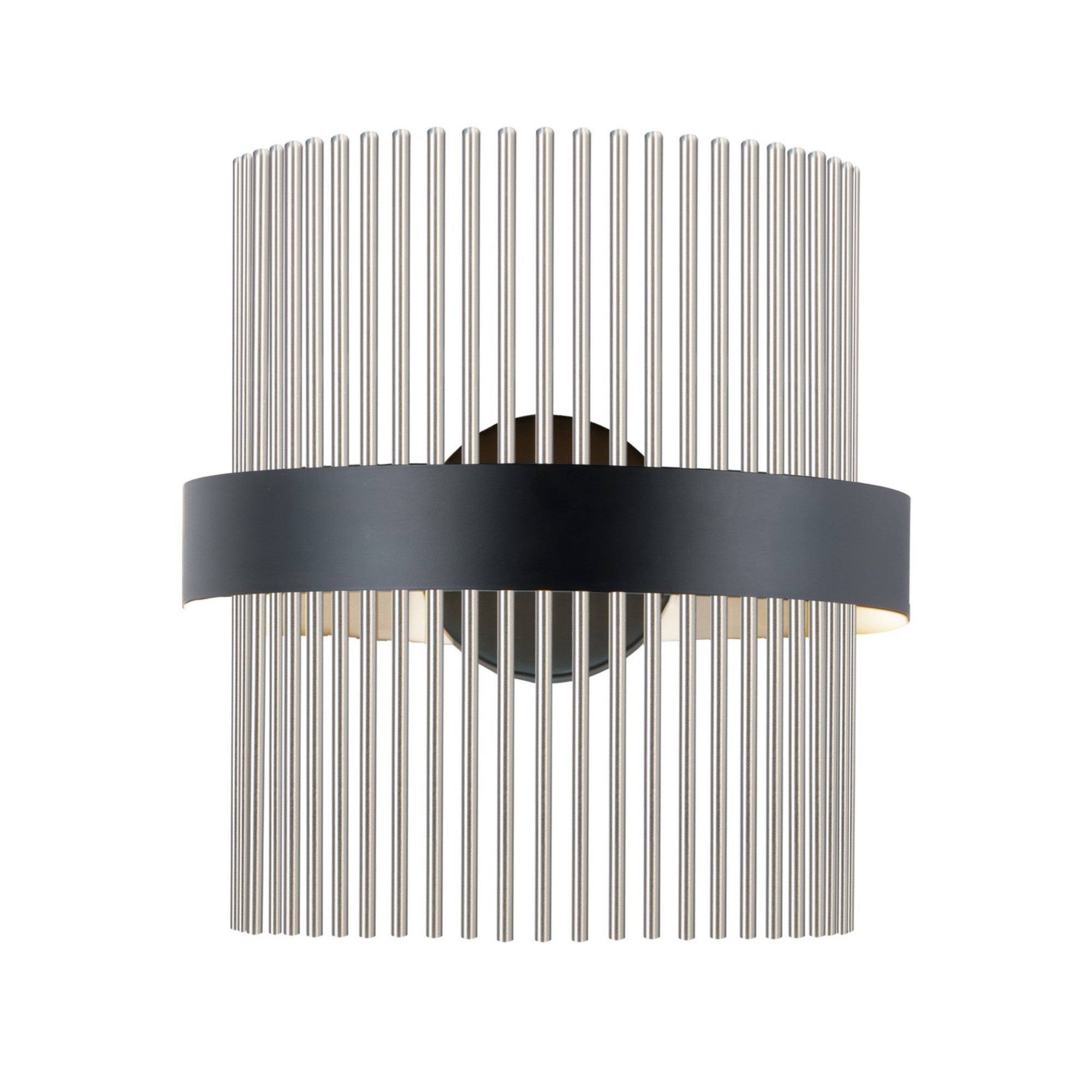 Chimes WiZ 15" LED Wall Sconce, Black & Satin Nickel Finish - Bees Lighting