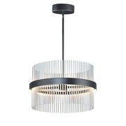 Chimes 5CCT 24" LED Pendant, Black & Satin Nickel Finish - Bees Lighting
