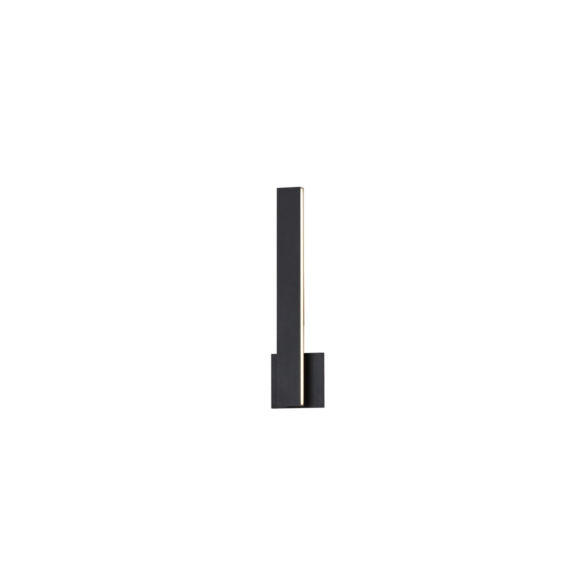 Alumilux Sideline 18" LED Outdoor Wall Sconce, Black Finish - Bees Lighting