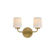 Durham 14" 2-Light Wall Sconce, Natural Aged Brass Finish - Bees Lighting