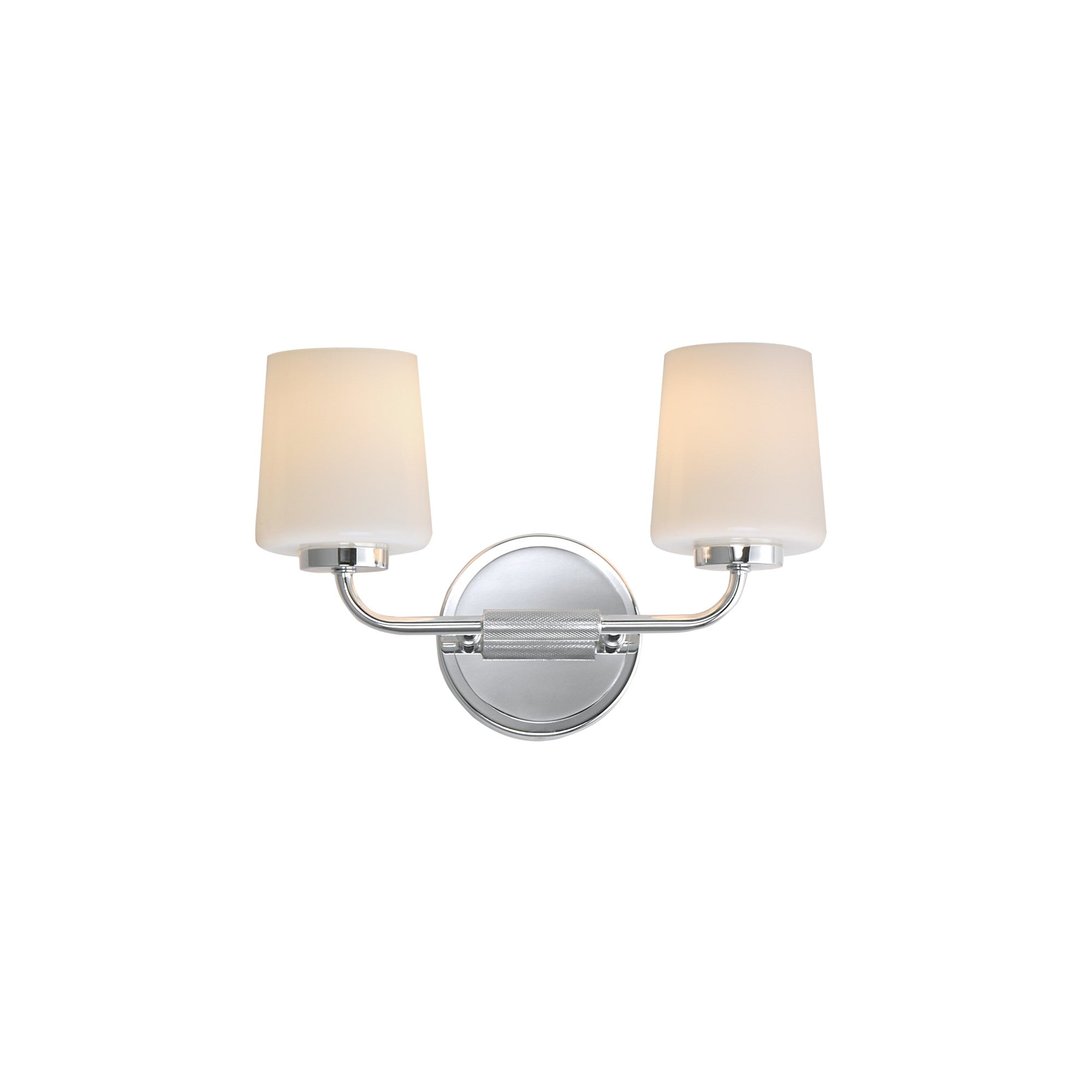 Durham 14" 2-Light Wall Sconce, Polished Chrome Finish