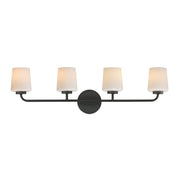Durham 33" 4-Light Bath Vanity, Black Finish - Bees Lighting